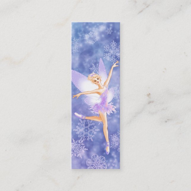 ballet fairy bookmark mini business card (Front)