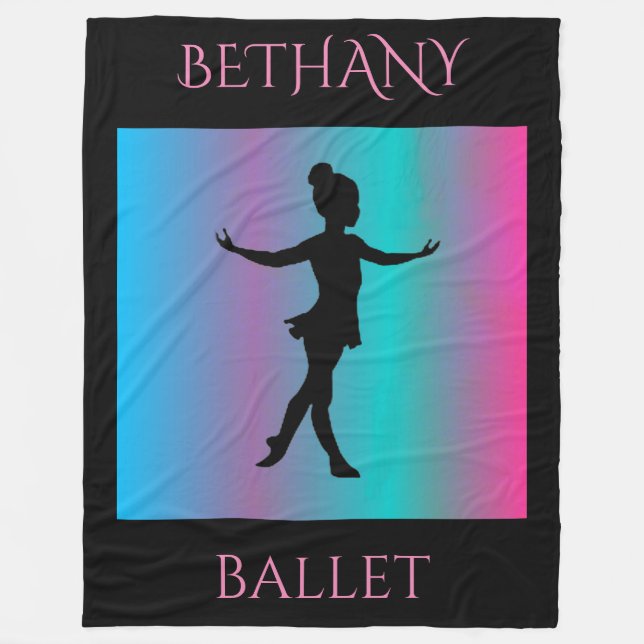 BALLET FLEECE BLANKET.  CUSTOM NAMES AVAILABLE. BLANKET (Front)