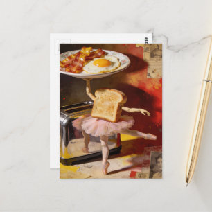 ballet for breakfast surreal postcard