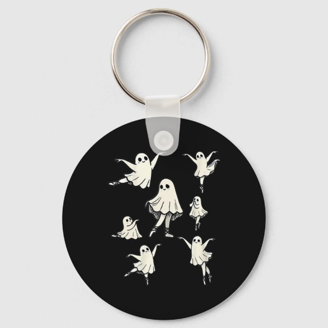 Ballet Ghost Ballet Dancer Spooky Dance Teacher Ha Key Ring (Front)