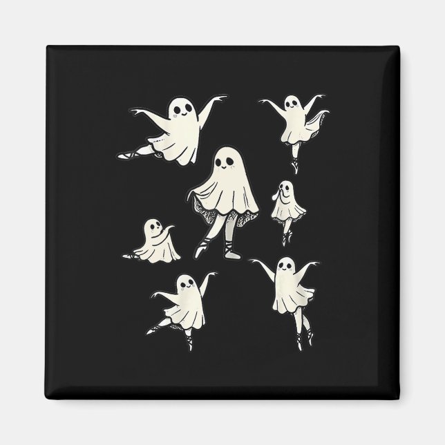 Ballet Ghost Ballet Dancer Spooky Dance Teacher Ha Magnet (Front)