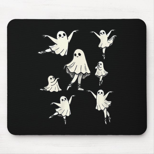 Ballet Ghost Ballet Dancer Spooky Dance Teacher Ha Mouse Pad (Front)