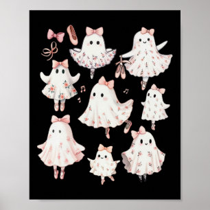 Ballet Ghost Ballet Dancer Spooky Dance Teacher Ha Poster