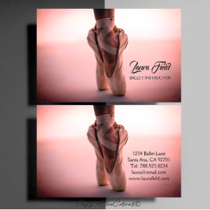Ballet Instructor Minimalist  Business Card