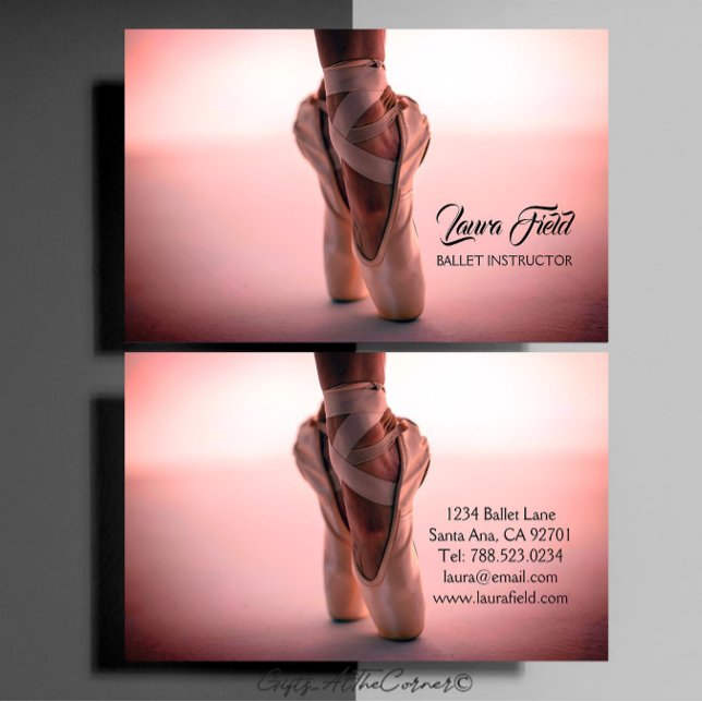 Ballet Instructor Minimalist  Business Card (Creator Uploaded)