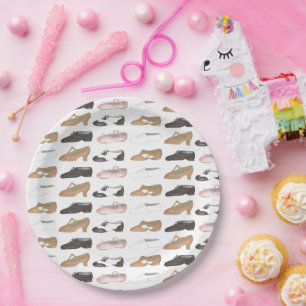Ballet Jazz Tap Lyrical Acro Character Dance Shoes Paper Plate