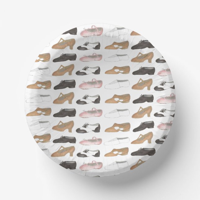 Ballet Jazz Tap Lyrical Acro Character Dance Shoes Paper Plate (Front)