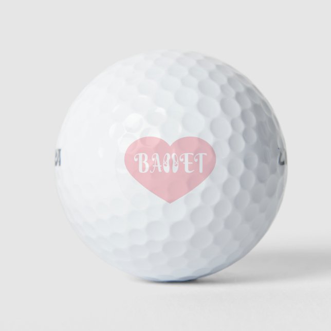 Ballet Love Dance Personalise Ctomizeus Golf Balls (Front)