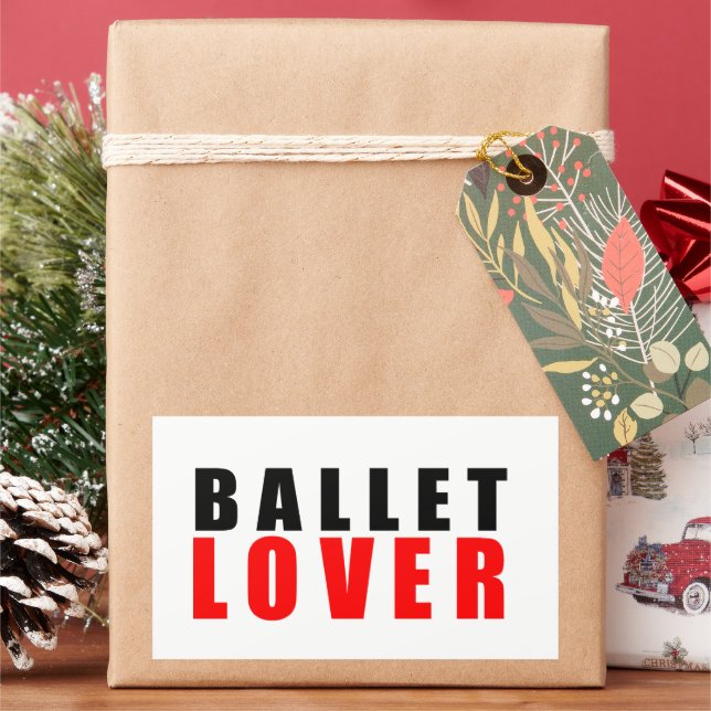 Ballet lover rectangular sticker (Holiday)