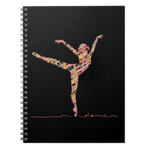 Ballet modern dancer spiral notebook