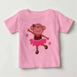 Ballet Monkey Cute Baby T-Shirt