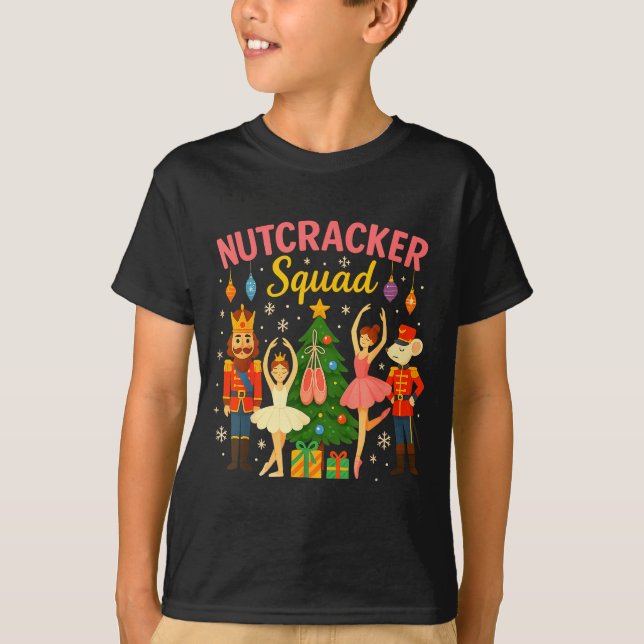 Ballet Nutcracker Squad Christmas Costume For Kids T-Shirt (Front)