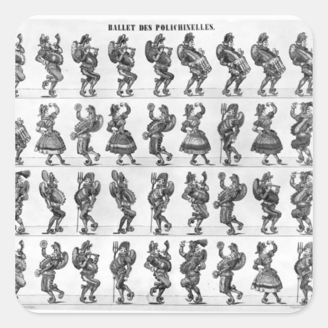 Ballet of the Polichinelles Square Sticker (Front)