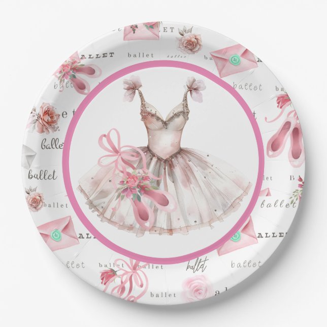 Ballet Party Paper Plate (Front)