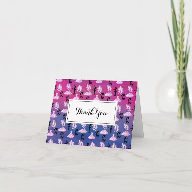 Ballet Pattern Dance Appreciation Thank You (Front)