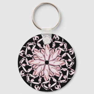 Ballet Pattern (pink) Key Ring
