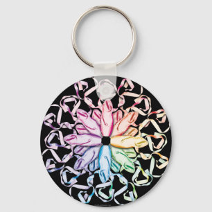Ballet Pattern (spectral) Key Ring