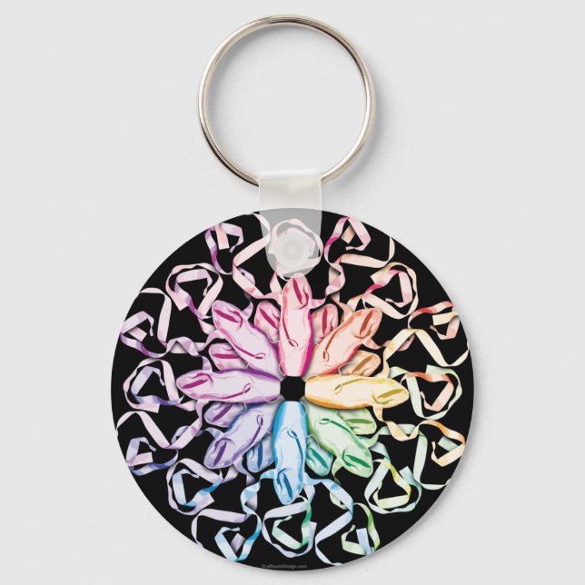 Ballet Pattern (spectral) Key Ring (Front)