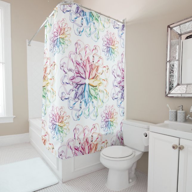 Ballet Pattern (spectral) Shower Curtain (In Situ)