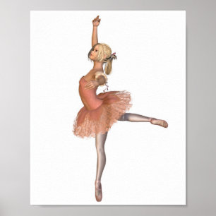 Ballet Performance - Attitude Pose Poster