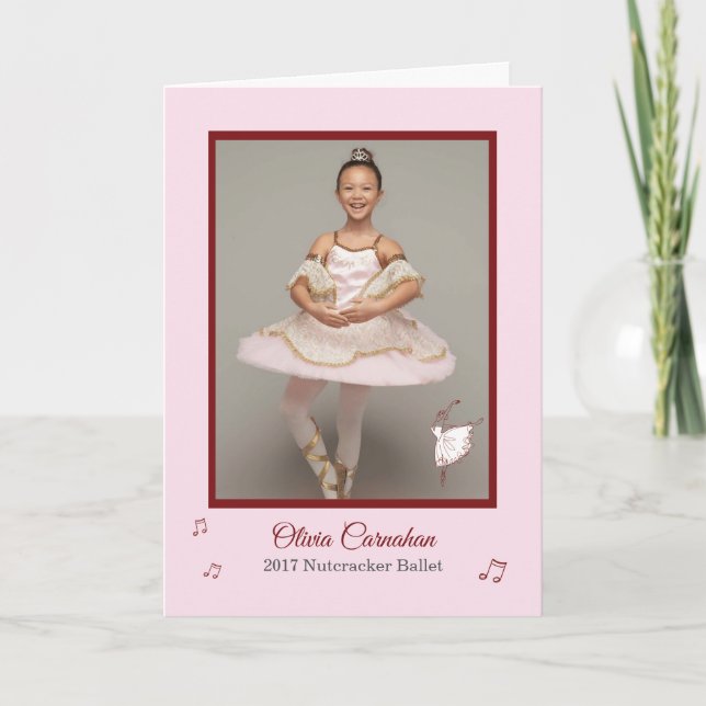 Ballet Performance Customisable Photo Event & Name Card (Front)