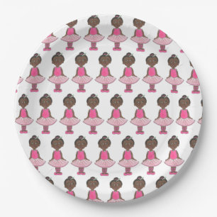 Ballet Pink Ballerina Tutu Dance Recital Dancer Paper Plate