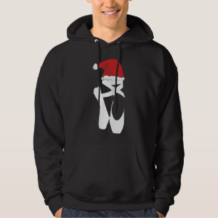Ballet Pointe Shoe Christmas Santa Hat Hoodie