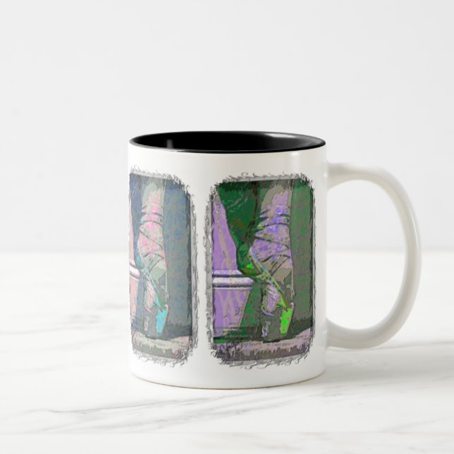 Ballet Pointe Shoe in Four Colours Mug (Right)