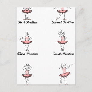 ballet positions dab postcard