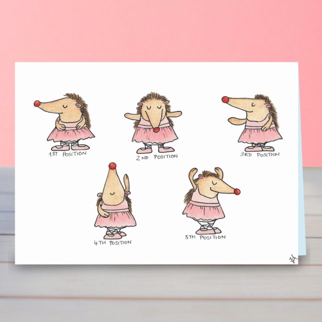 BALLET POSITIONS greeting card by Nicole Janes (Creator Uploaded)