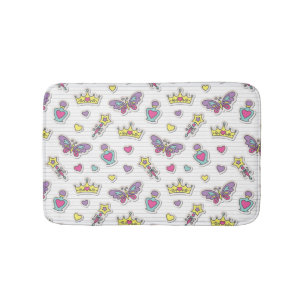 ballet princess pattern bath mat