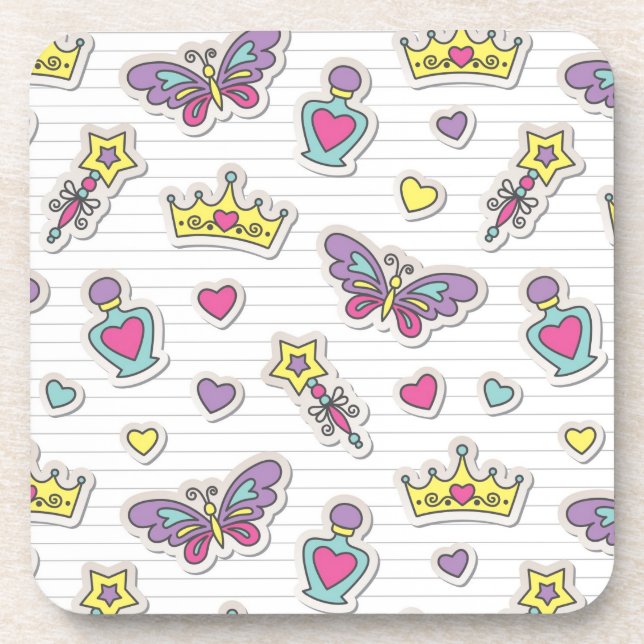 ballet princess pattern coaster (Front)