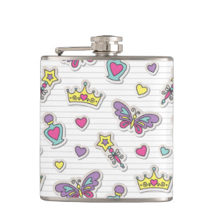 ballet princess pattern hip flask