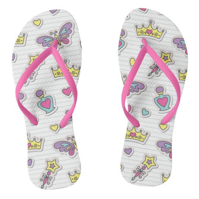 ballet princess pattern jandals (Footbed)