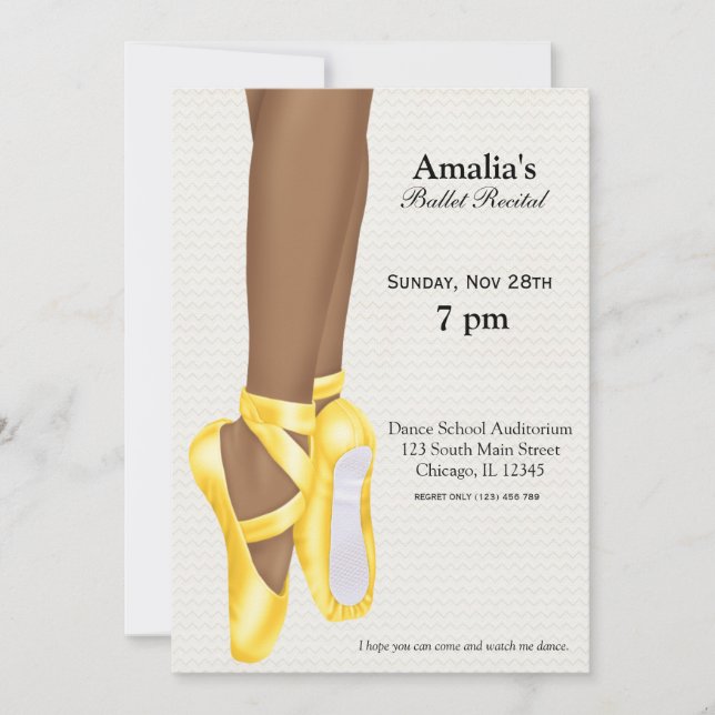 Ballet Recital Invitation (Front)