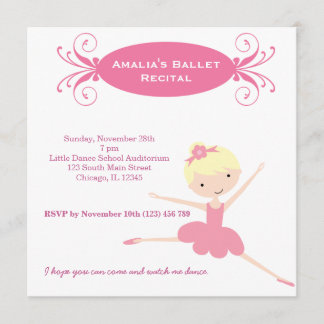 Ballet Recital Invitation