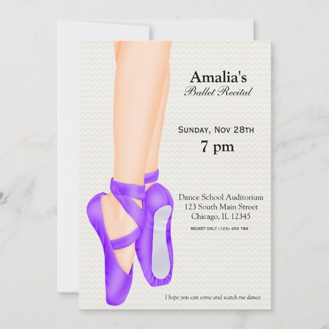 Ballet Recital Invitation (Front)