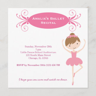 Ballet Recital Invitation