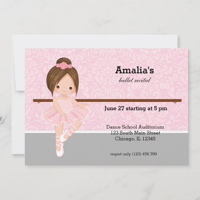 Ballet Recital Invitation (Front)