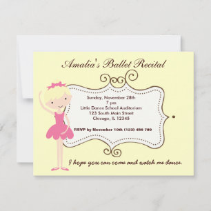 Ballet Recital Invitation
