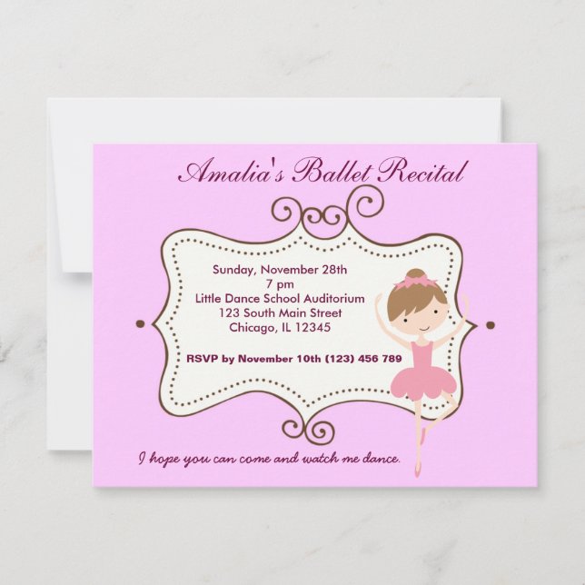 Ballet Recital Invitation (Front)