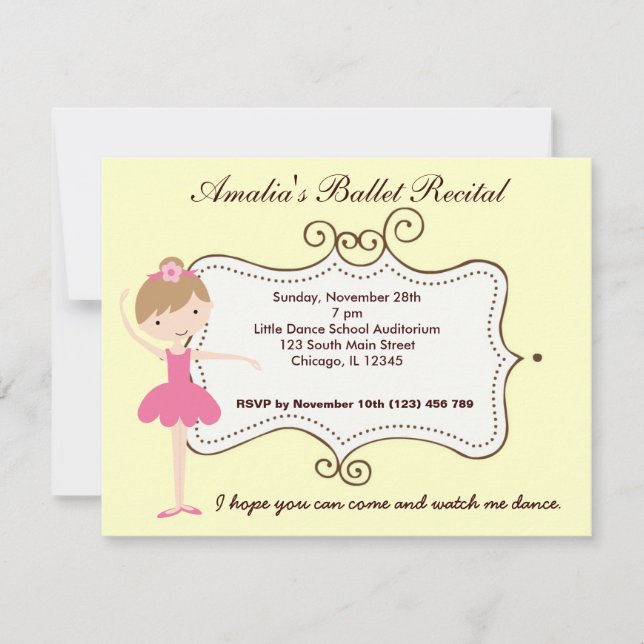 Ballet Recital Invitation (Front)