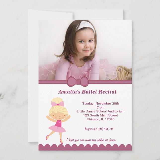 Ballet Recital Invitation (Front)