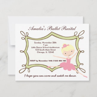 Ballet Recital Invitation
