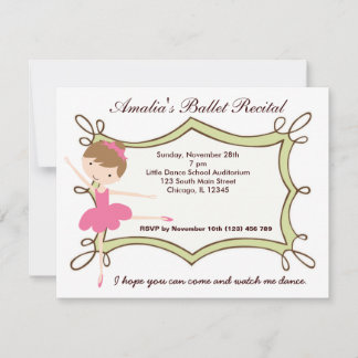 Ballet Recital Invitation