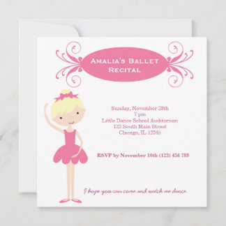Ballet Recital Invitation