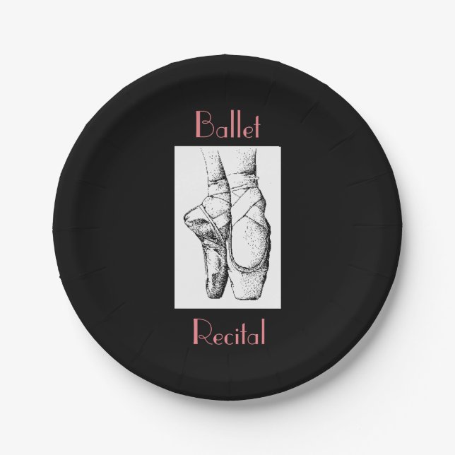 Ballet Recital Paper Plates (Front)