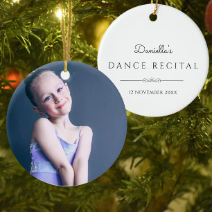 Ballet Recital Photo and Text  Ceramic Tree Decoration