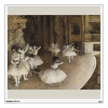 Ballet Rehearsal On Stage by Edgar Degas