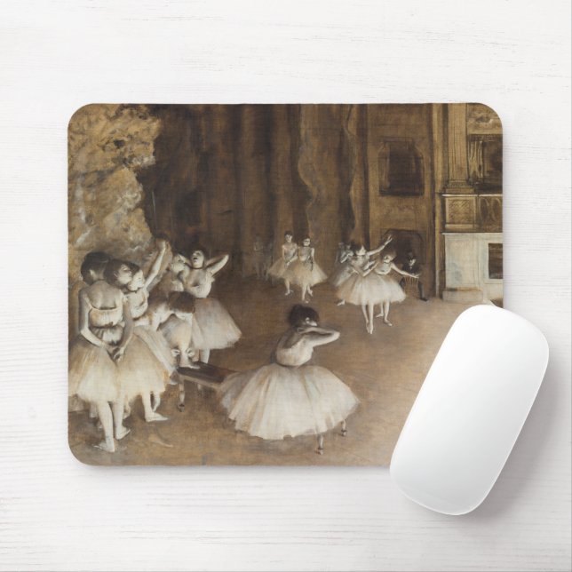 Ballet Rehearsal on Stage | Edgar Degas Mouse Pad (With Mouse)